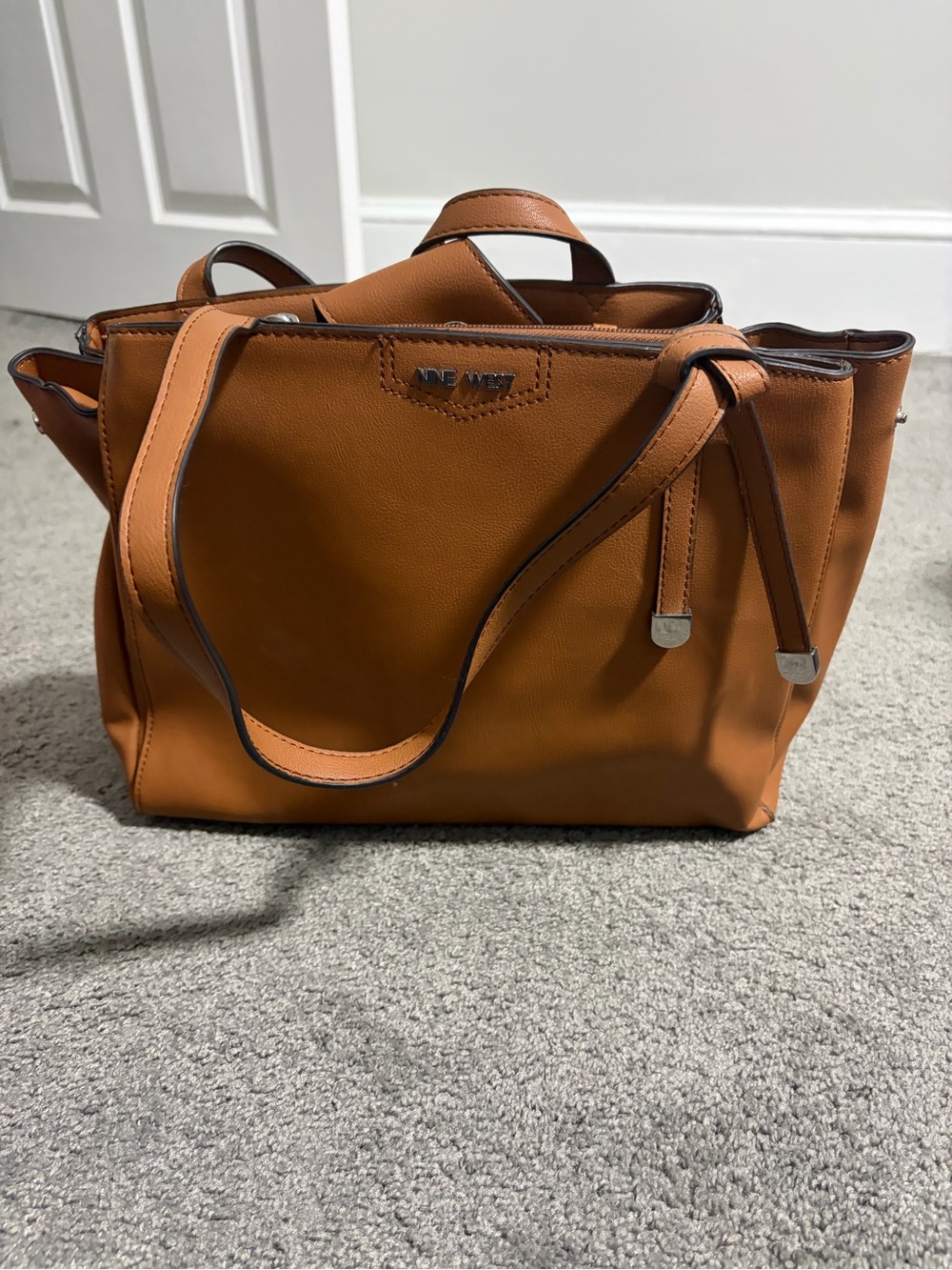 Nine West Saddle Brown Tote Bag